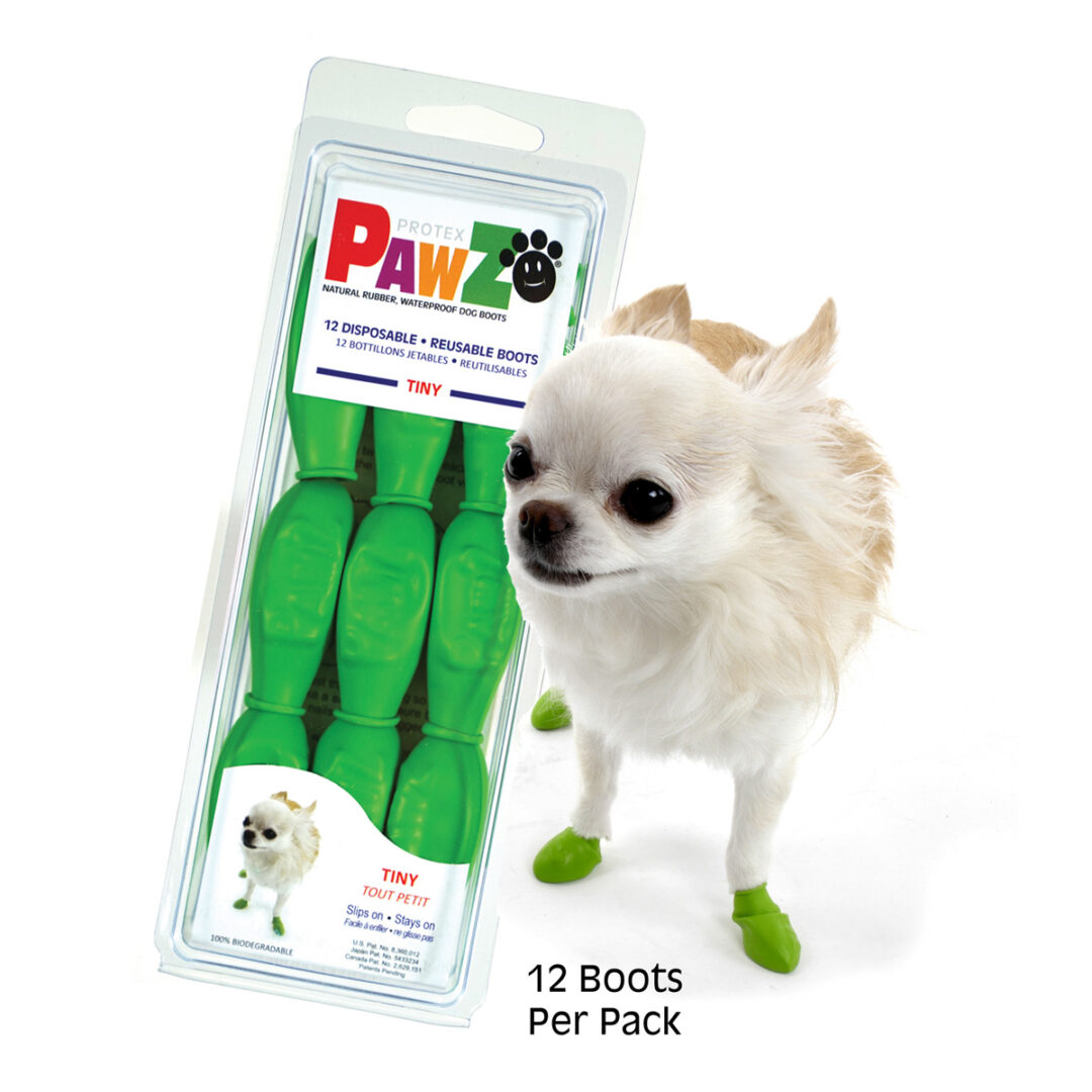 PAWZ DOG BOOTS GREEN TINY 12 COUNT