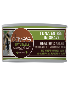 DAVE'S PET FOOD CAT NATURALLY HEALTHY TUNA IN GRAVY 3OZ CASE OF 24 CANS