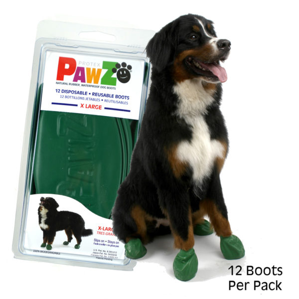 PAWZ DOG BOOTS GREEN X LARGE 12 COUNT