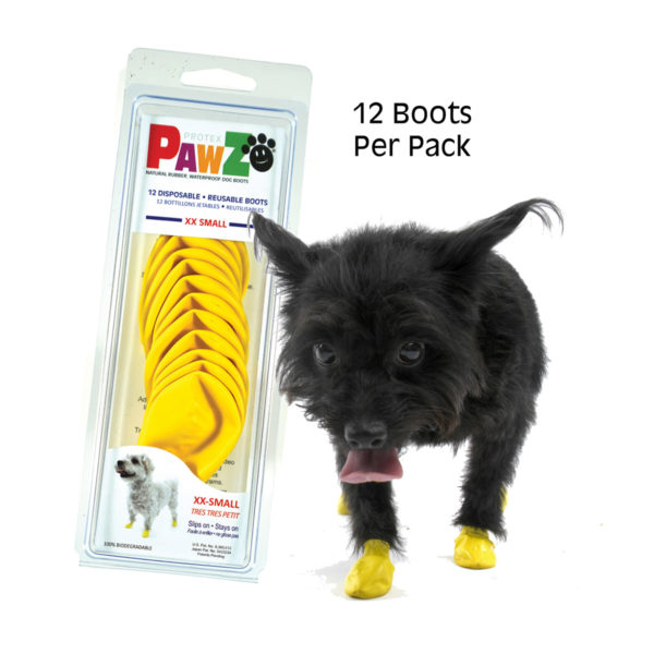 PAWZ DOG BOOTS YELLOW XXSMALL 12 COUNT