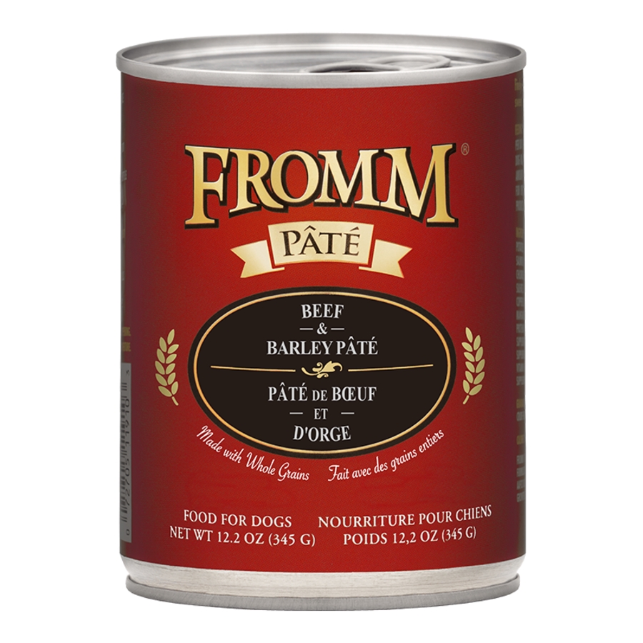 FROMM DOG BEEF & BARLEY PATE 12.2OZ CAN CASE OF 12