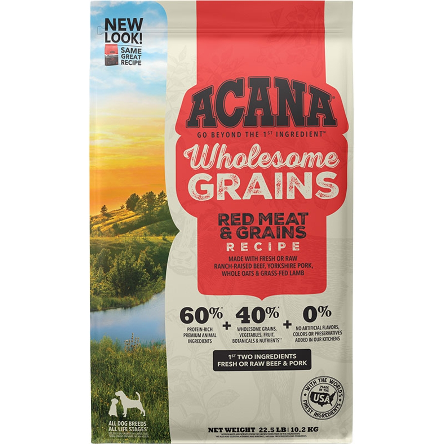 ACANA DOG WHOLESOME GRAINS RED MEAT 22.5LBS