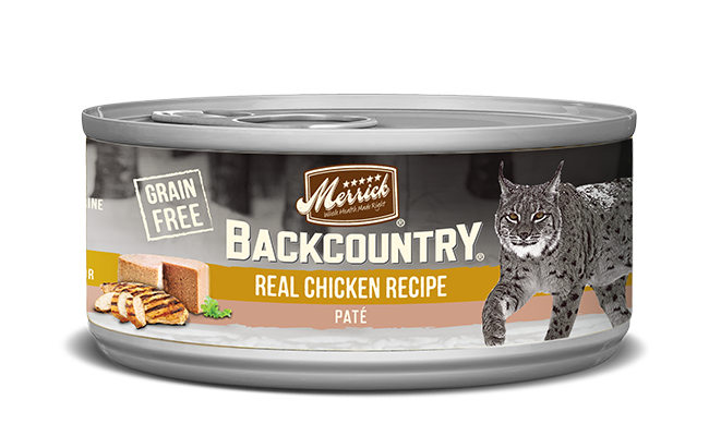 MERRICK CAT BACKCOUNTRY REAL CHICKEN GRAIN FREE PATE 3OZ CASE OF 24 CANS