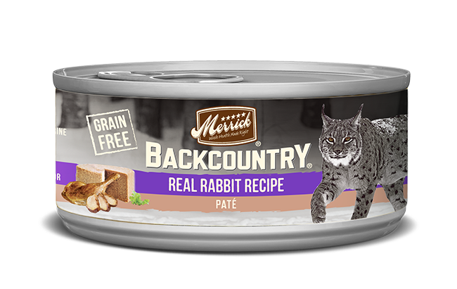 MERRICK CAT BACKCOUNTRY REAL RABBIT GRAIN FREE PATE 3OZ CASE OF 24 CANS