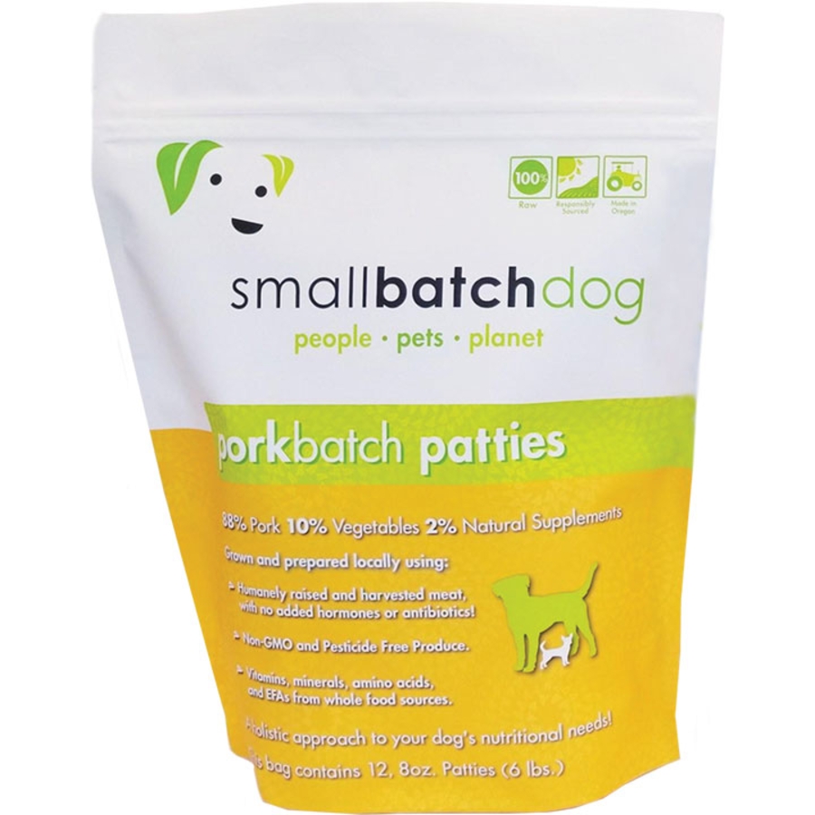 SMALL BATCH DOG FROZEN PORK PATTIES 6LBS