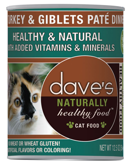 DAVE'S PET FOOD CAT NATURALLY HEALTHY TURKEY GIBLET 12.5OZ CASE OF 12 CANS