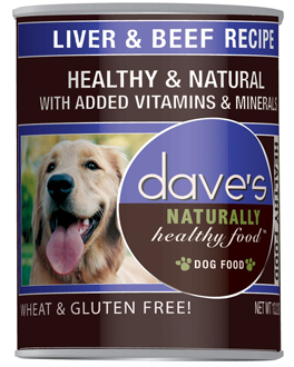 DAVE'S PET FOOD DOG NATURALLY HEALTHY LIVER BEEF 13OZ CASE OF 12 CANS