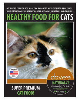 DAVE'S PET FOOD CAT NATURALLY HEALTHY 4LBS