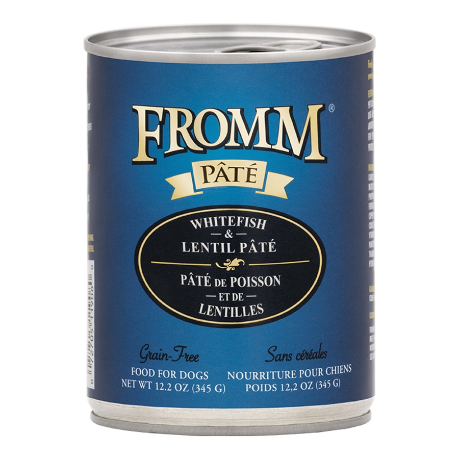 FROMM DOG GRAIN FREE WHITEFISH PATE 12.2OZ CAN CASE OF 12