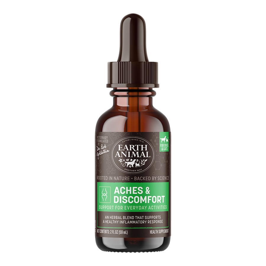 EARTH ANIMAL DOG APOTHECARY ACHES & DISCOMFORT HERBAL LIQUID JOINT SUPPLEMENT 2OZ