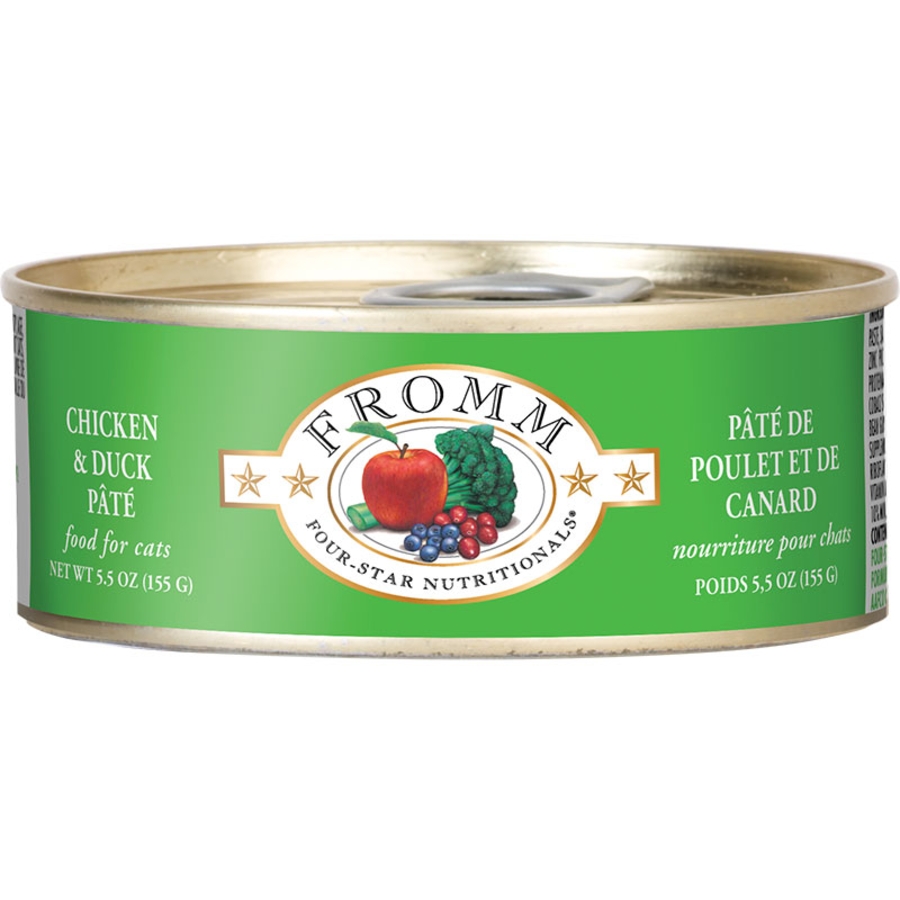 FROMM CAT 4STAR CHICKEN & DUCK 5.5OZ CAN CASE OF 12
