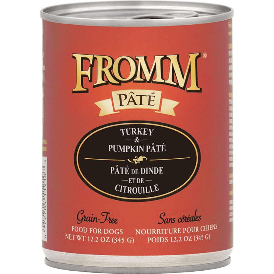 FROMM DOG GRAIN FREE TURKEY PUMPKIN PATE 12.2OZ CAN CASE OF 12