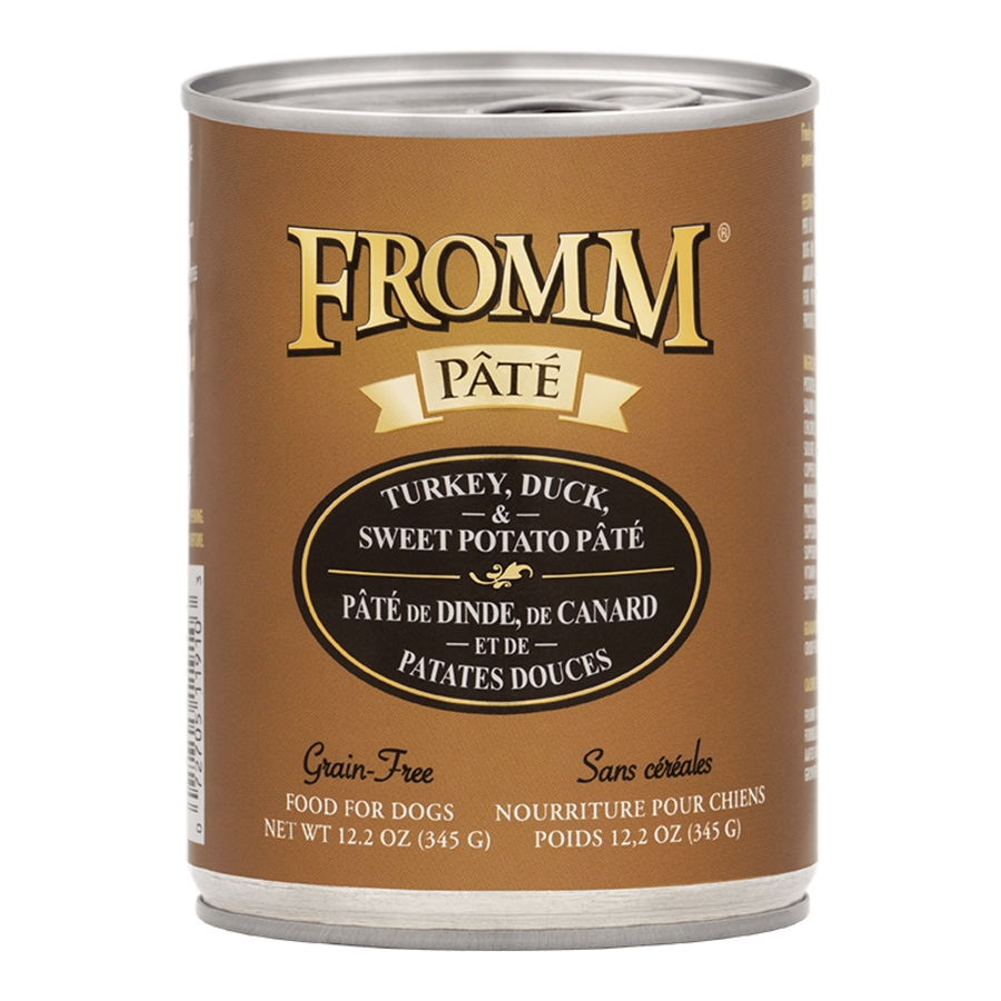 FROMM DOG GRAIN FREE TURKEY & DUCK PATE 12.2OZ CAN CASE OF 12