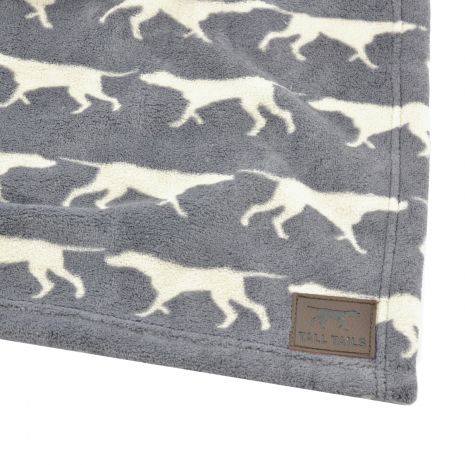 TALL TAILS DOG ICON BLANKET CHARCOAL 30X40