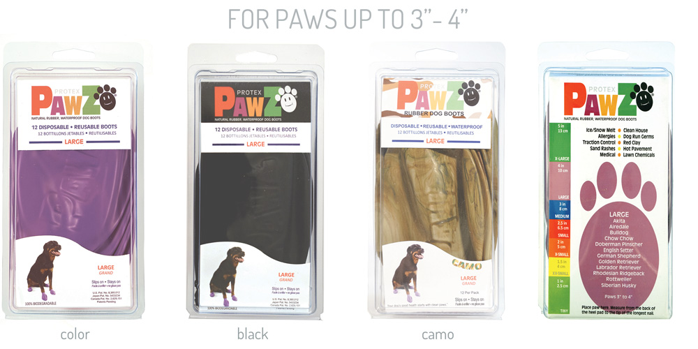 PAWZ DOG BOOTS BLACK LARGE 12 COUNT