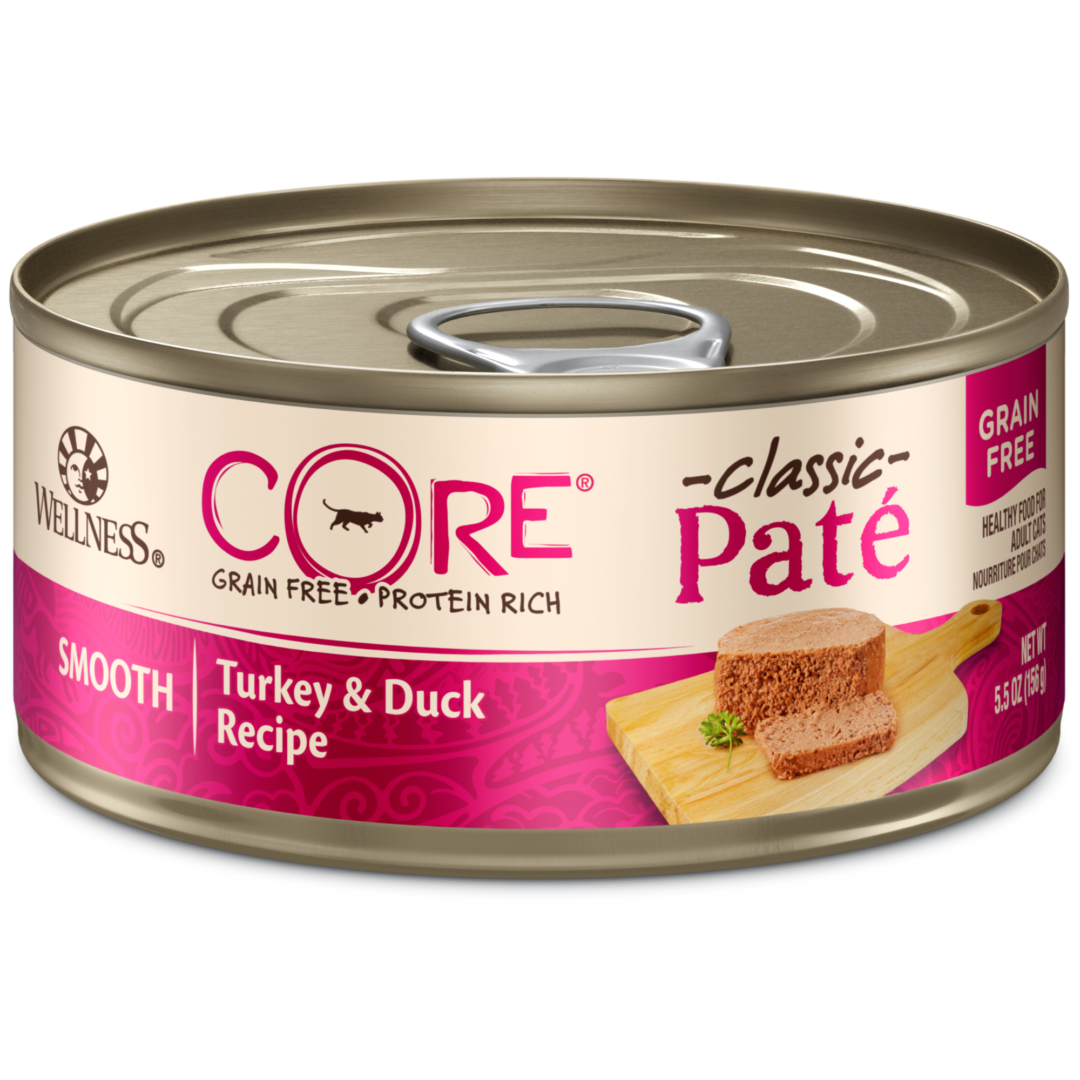 WELLNESS CAT CORE PATE TURKEY & DUCK 5.5OZ CASE OF 24 CANS