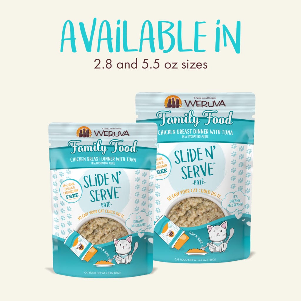 WERUVA CAT SLIDE N SERVE FAMILY FOOD 2.8OZ CASE OF 12 POUCHES