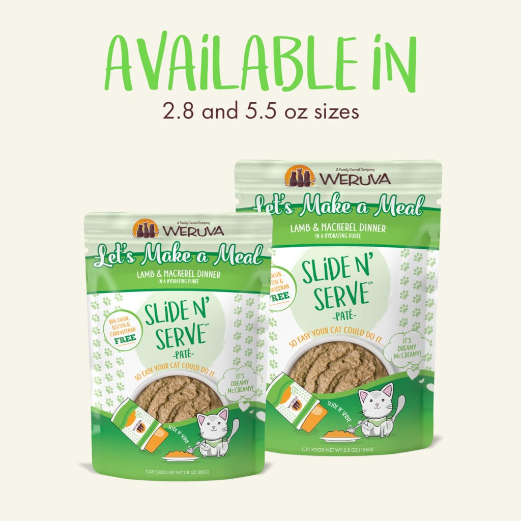WERUVA CAT SLIDE N SERVE LET'S MAKE A MEAL 2.8OZ CASE OF 12 POUCHES