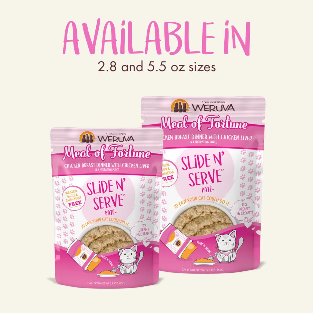 WERUVA CAT SLIDE N SERVE MEAL OF FORTUNE 2.8OZ CASE OF 12 POUCHES