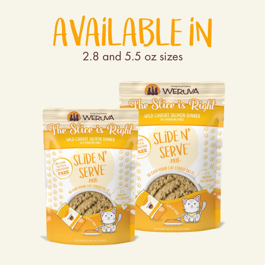 WERUVA CAT SLIDE N SERVE THE SLICE IS RIGHT 2.8OZ CASE OF 12 POUCHES
