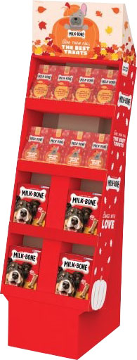 MILK-BONE FALL APPLE CINNAMON PUP-KIN SPICE DISPLA