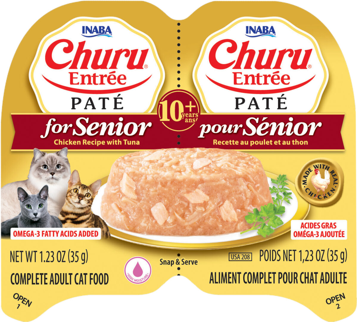 INABA CHURU ENTREE PATE SENIOR 10+ CAT FOOD