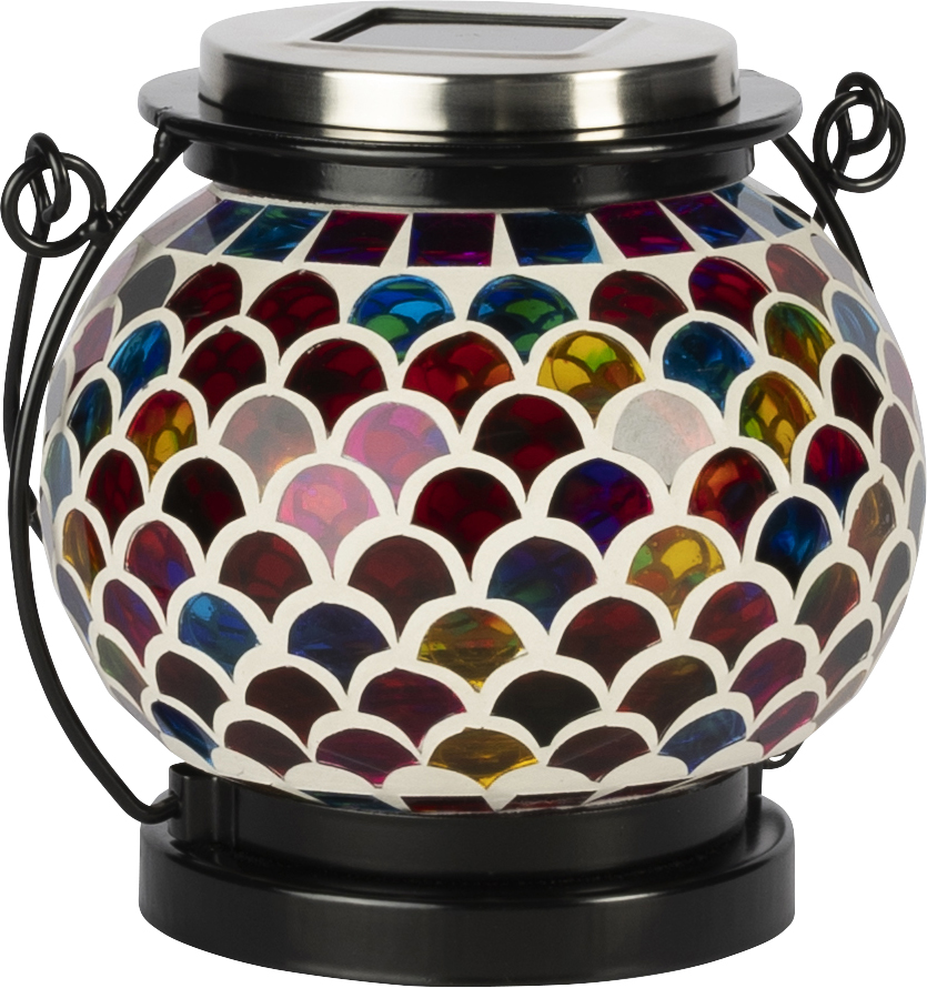 MOONRAYS SOLAR MOSAIC GLASS JAR