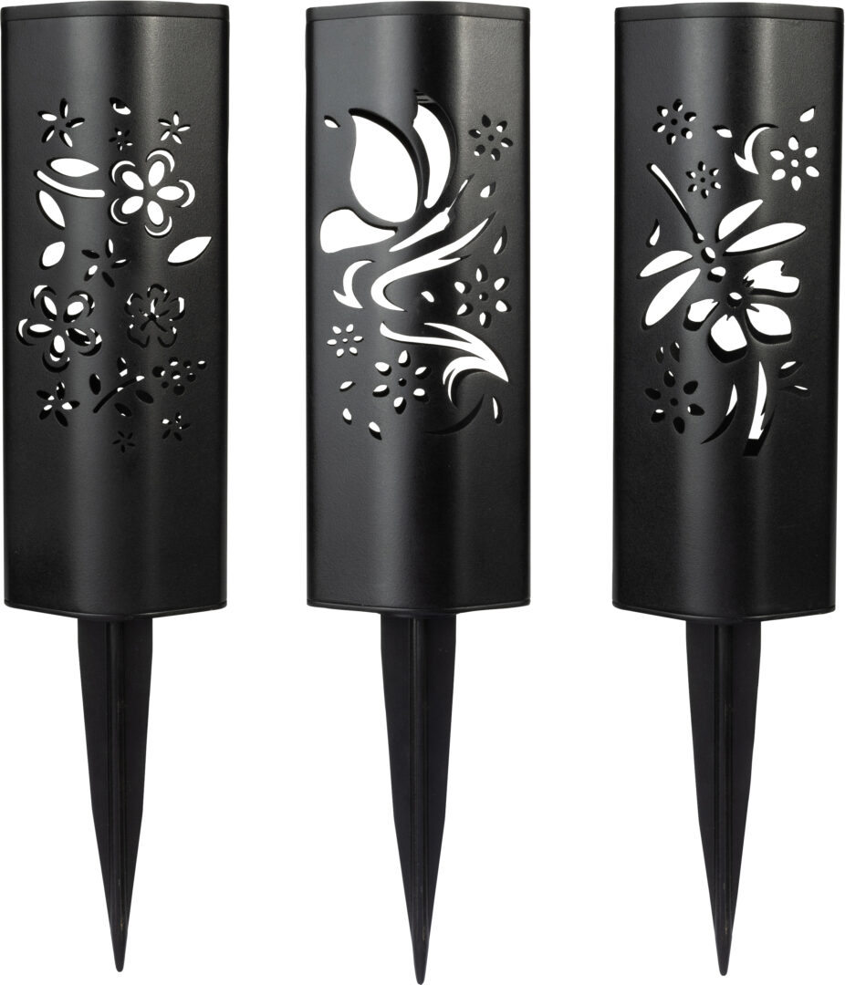 MOONRAYS SOLAR BOLLARD PATHWAY LIGHT WITH CUT-OUTS