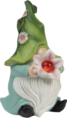 MOONRAYS SOLAR POLYRESIN GNOME STATUE