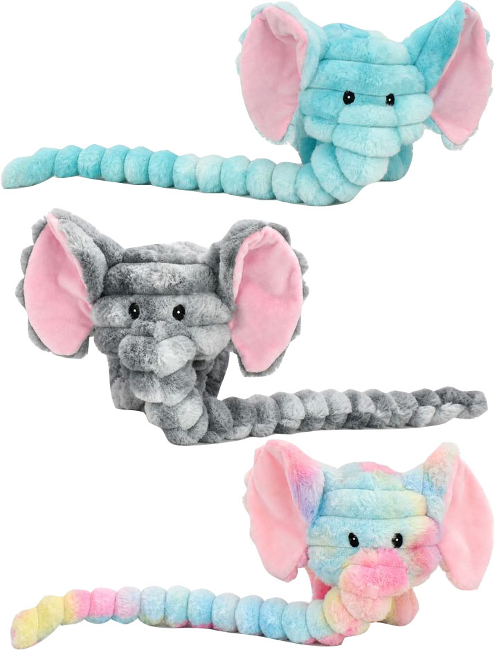 MULTIPET CRIMPY ELEPHANT PLUSH DOG TOY
