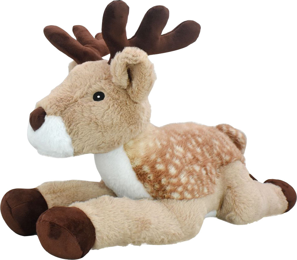 MULTIPET JUMBO LAYING DEER PLUSH DOG TOY