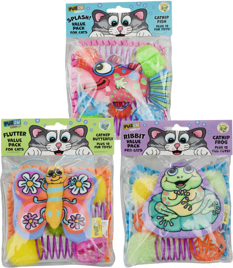 MULTIPET FUZZU VALUE PACK CAT TOYS