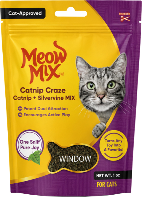 MEOW MIX CATNIP CRAZE CATNIP + SILVERVINE MIX