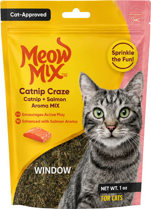 MEOW MIX CATNIP CRAZE CATNIP + SALMON AROMA MIX
