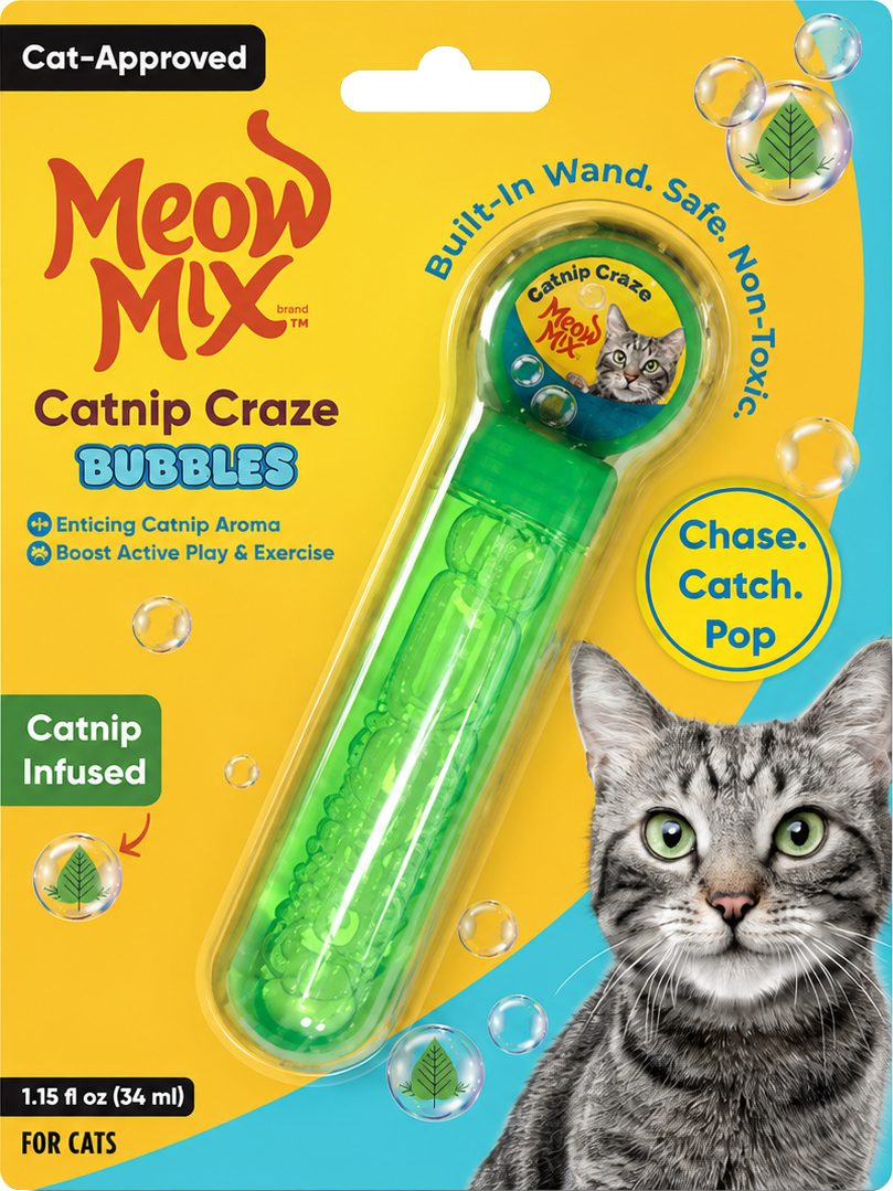 MEOW MIX CATNIP CRAZE BUBBLES W/CATNIP