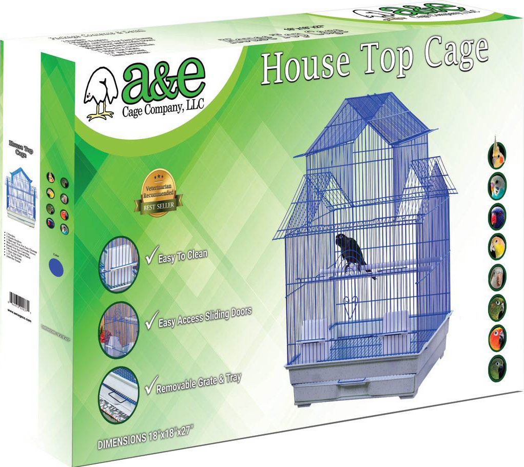 A&E HOUSE TOP BIRD CAGE IN RETAIL BOX