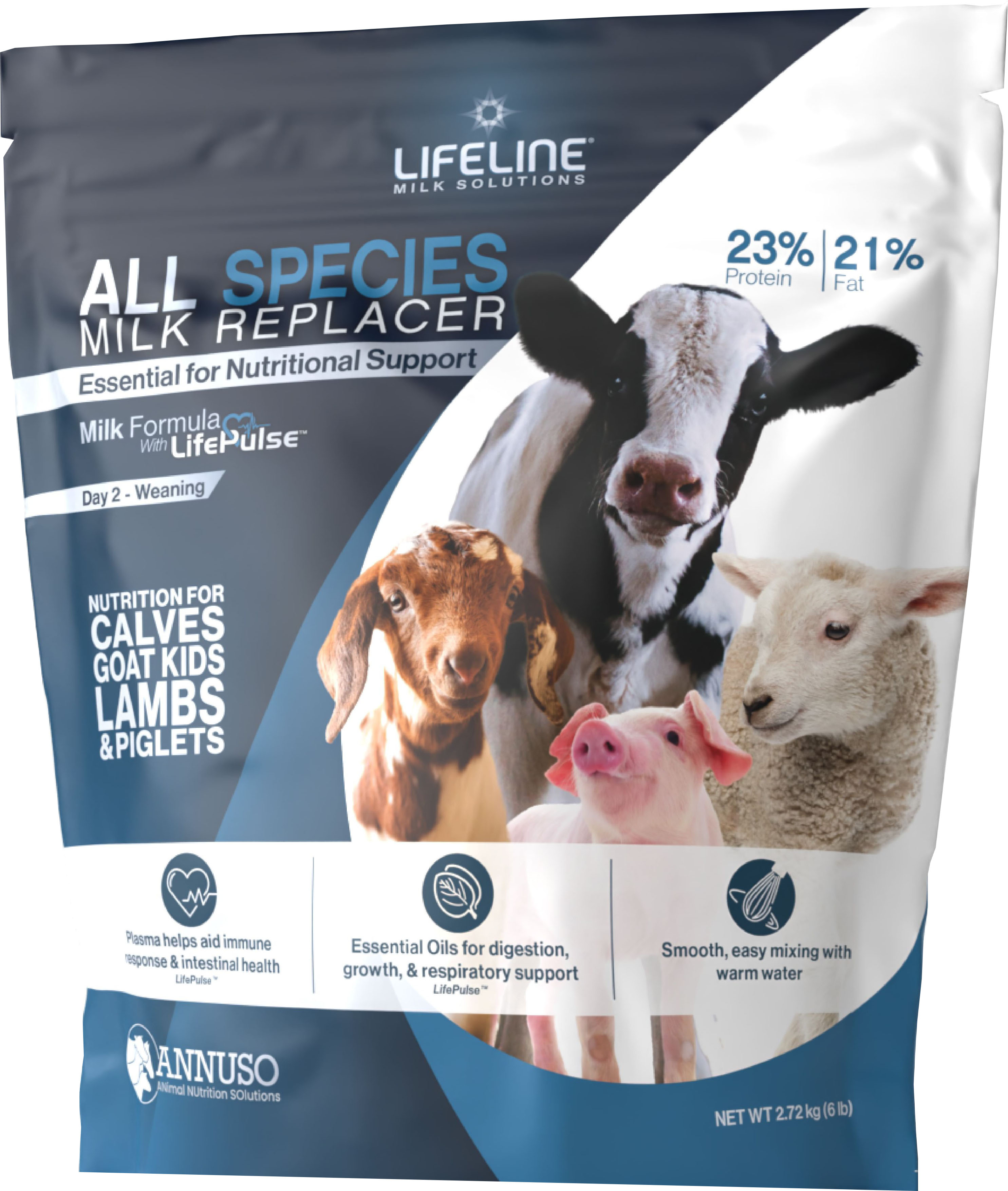 LIFELINE ALL SPECIES MILK REPLACER 23P 21F