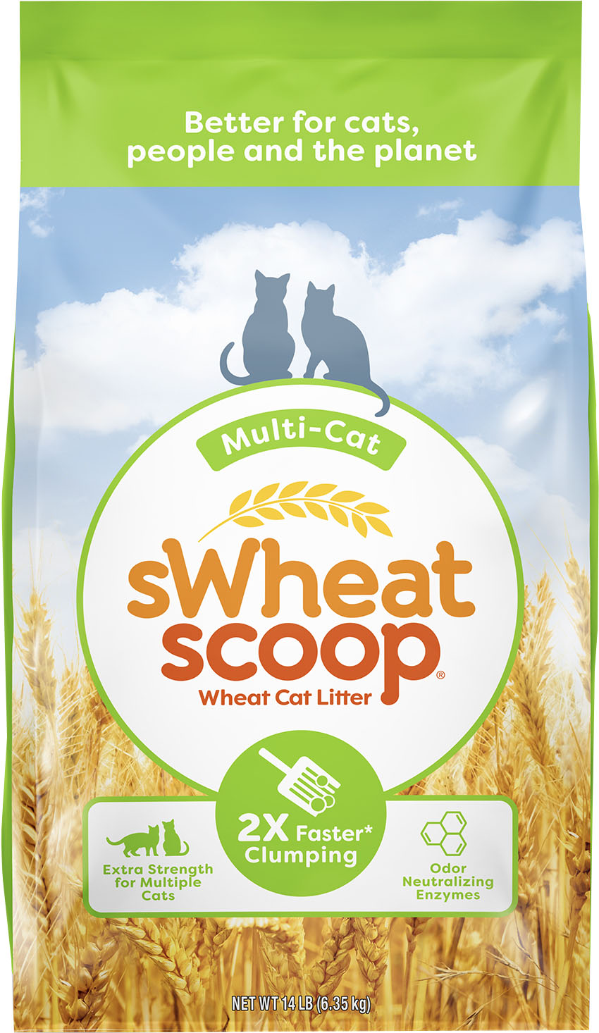 SWHEAT SCOOP MULTI-CAT CLUMPING CAT LITTER