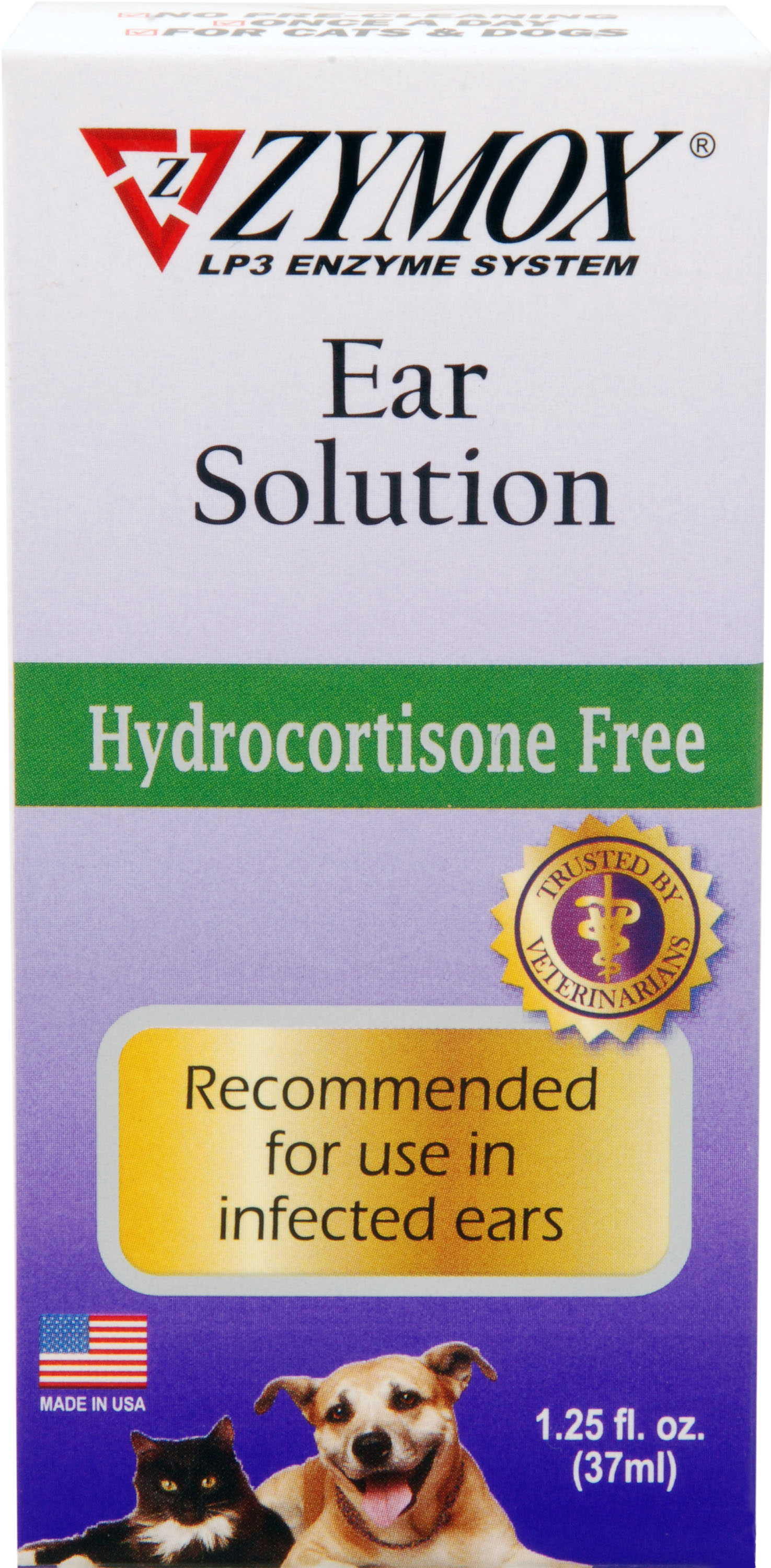 ZYMOX PET EAR CARE HYDROCORTISONE FREE