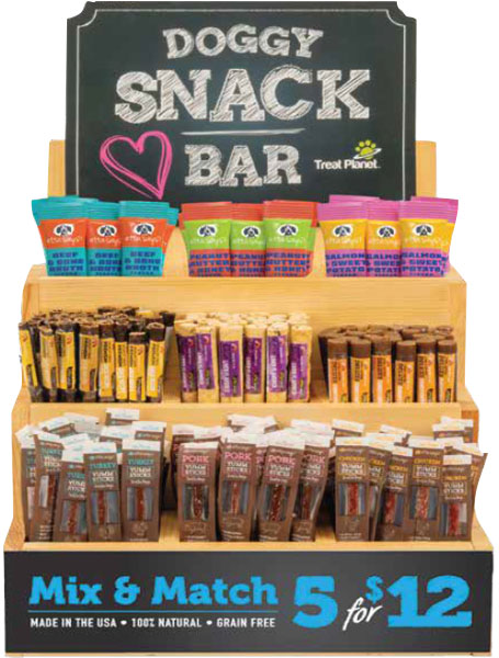 ETTA SAYS DOGGY SNACK BAR DISPLAY
