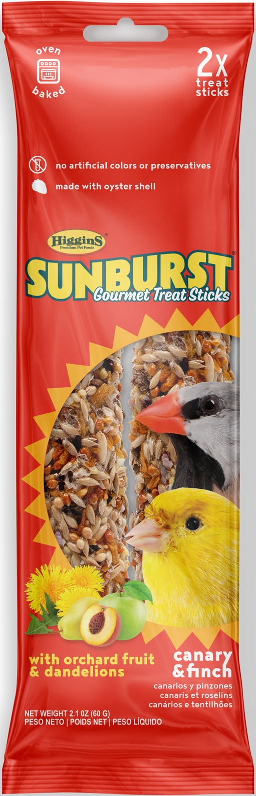 SUNBURST GOURMET AVIAN TREAT STICKS CANARY/FINCH