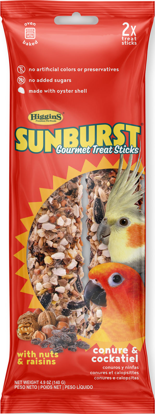 SUNBURST GOURMET AVIAN TREAT STICKS CONURE/TIEL
