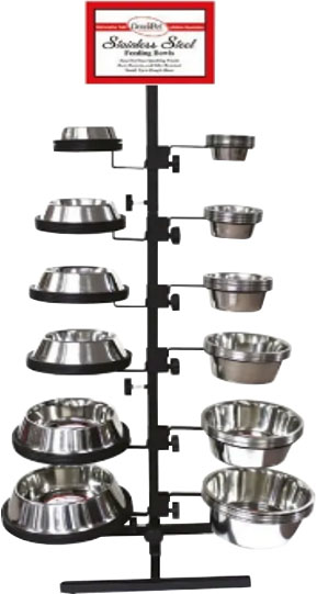 STAINLESS STEEL BOWL DISPLAY W/STAND
