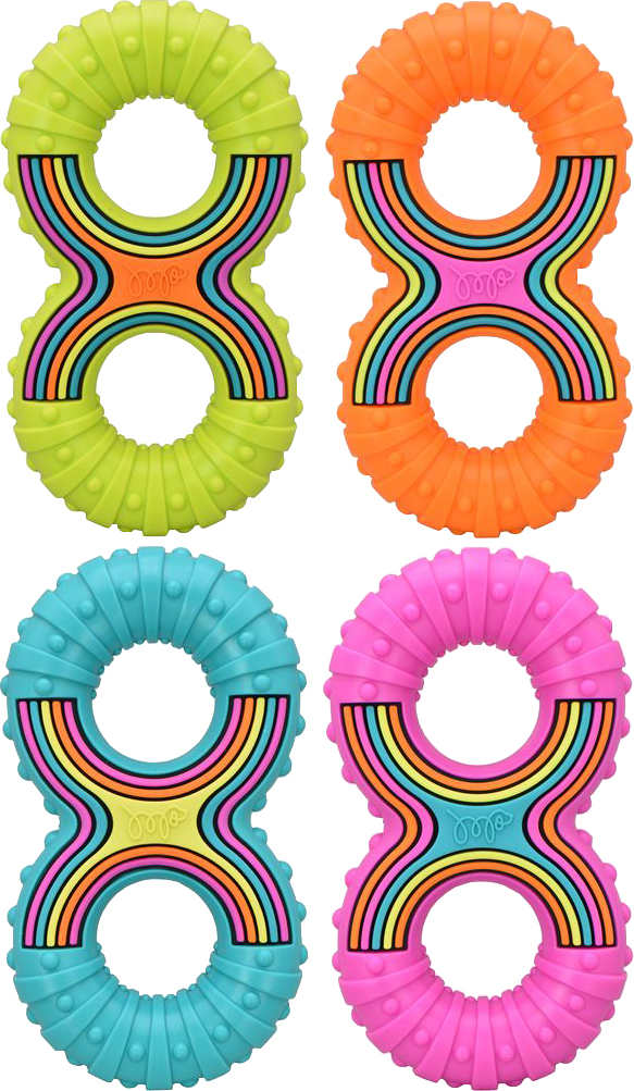 MULTIPET GROOVERZ TPR FIGURE 8 DOG TOY