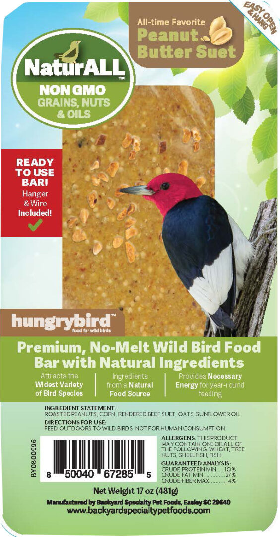 HUNGRYBIRD RTU NATURALL NON GMO SUET BAR