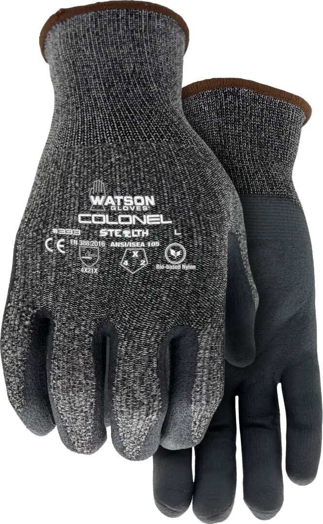 WATSON GLOVES MENS STEALTH COLONEL BIO BASED