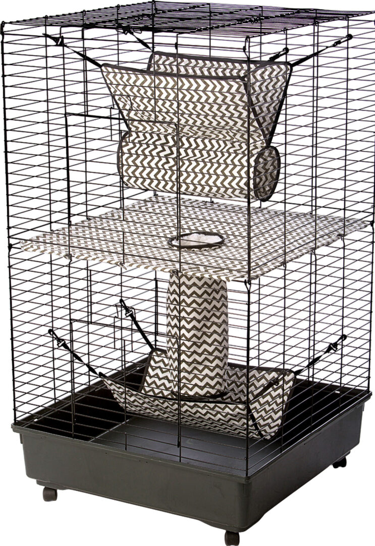 FERRET CONDO W/CLOTH TUNNEL SHELF RAMP HAMMOCK