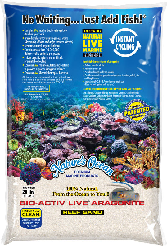BIO ACTIVE LIVE ARAGONITE NATURAL REEF SAND