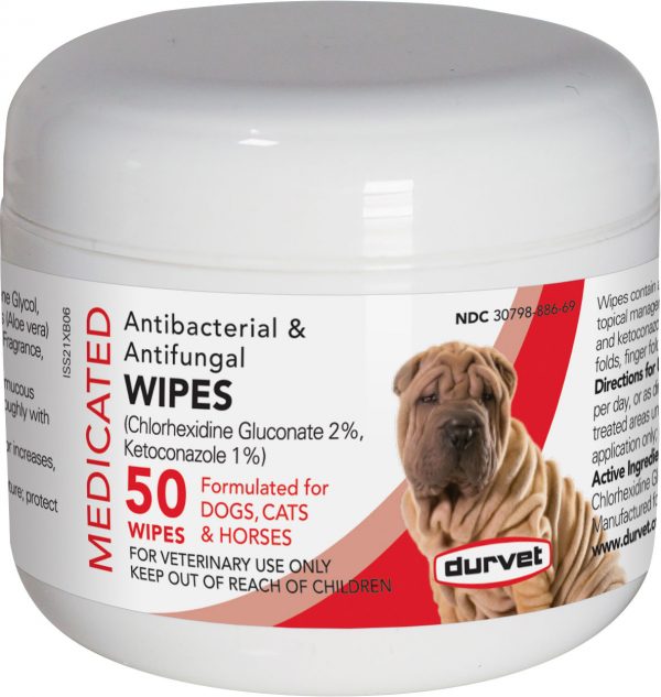 DURVET ANTIBACTERIAL & ANTIFUNGAL PET WIPES My Pet Store and More