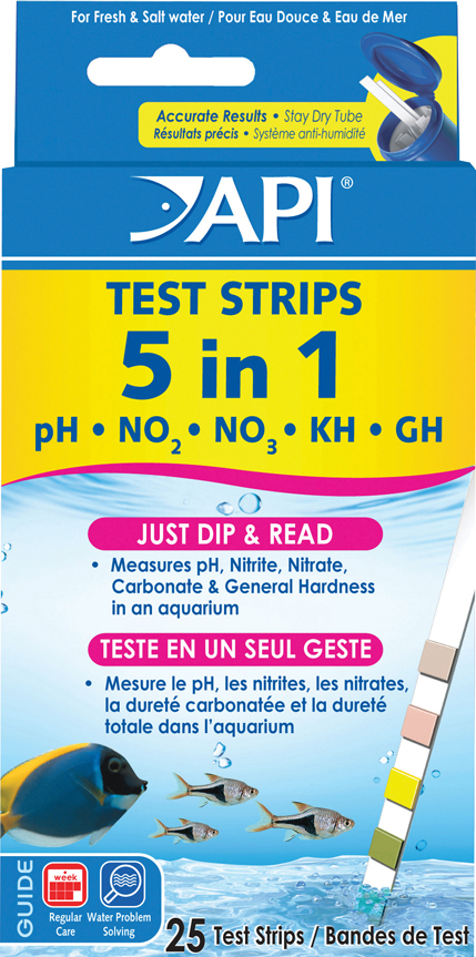 5 In 1 Test Strips Color Chart